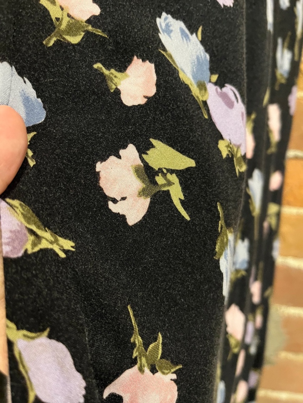 Vintage 90s Le Chateau Dark Floral Maxi Dress - Picture 3 of 5